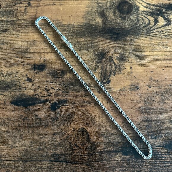 David Yurman Wheat Chain Necklace in Sterling Silver 4mm 22